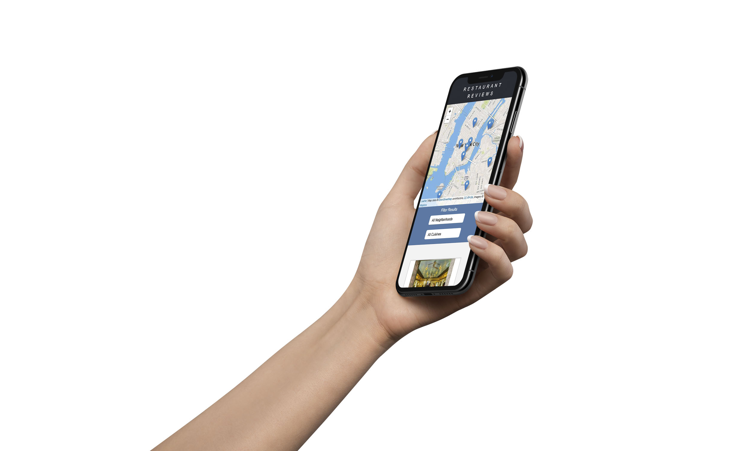 Restaurant Review Home screen